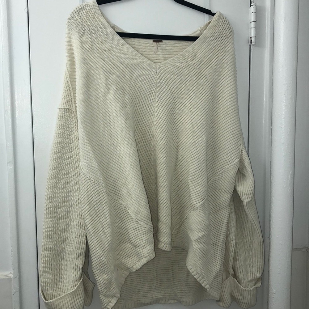 Free people oversized beige sweater